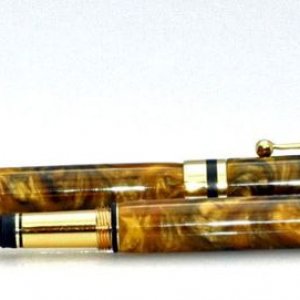 Rollerball and Fountain Pen Made from polyester Tiger Pattern Finish
