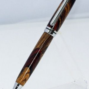 Bocote and Cocobola Chrome plated Designer Pen