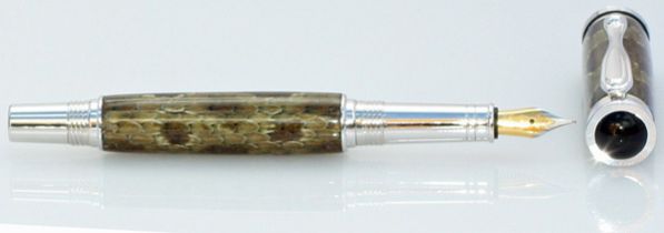 Rhodium plated Rattlesnake Fountain Pen