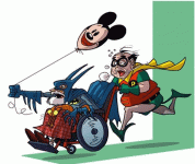Batman and Robin living it up in a nursing home.gif
