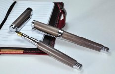 Leveche Rollerball and Fountain pens  in Blue Mahoe Wood (2).jpg