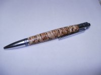 PSI  Cortona twist pen with Stylus - Apple Harvest Blank SHORT Grain.JPG