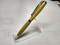 PSI Embossed Tan Leather on CS Slimline 24k Gold Twist Pen  02.jpg