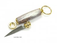 #2 - Compact Key Ring Knife - Elk Antler.JPG