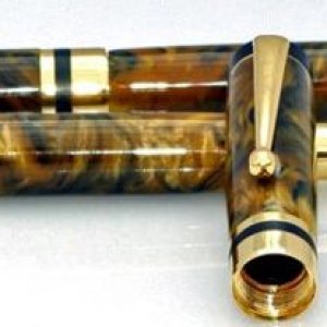 Gold Plated Rollerball and Fountain Pen Made from polyester Tiger Pattern F