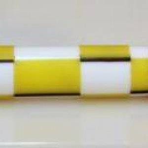 Segmented Yellow and White Corian Slimline Pen