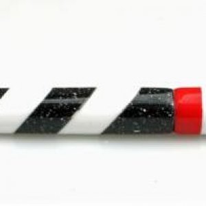 Black and White Corian Segmented Pen