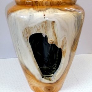 14" yew vase