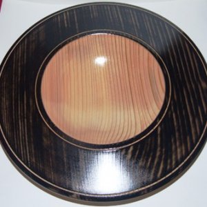 cedar platter approx 10'' diam.