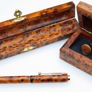 Thuya Burr Slimline Pen