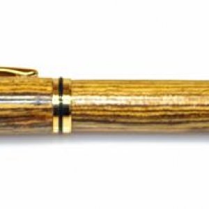 Hand Turned Bocote Gentlemans Fountain Pen