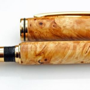 Horse Chestnut on a Gold Plated JR Gents Pen Kit