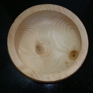 Pine bowl top view