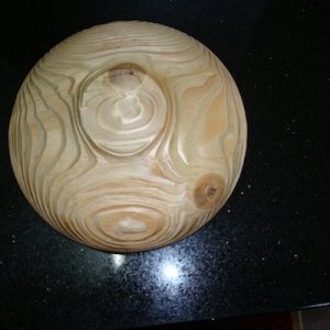 Pine bowl bottom view.