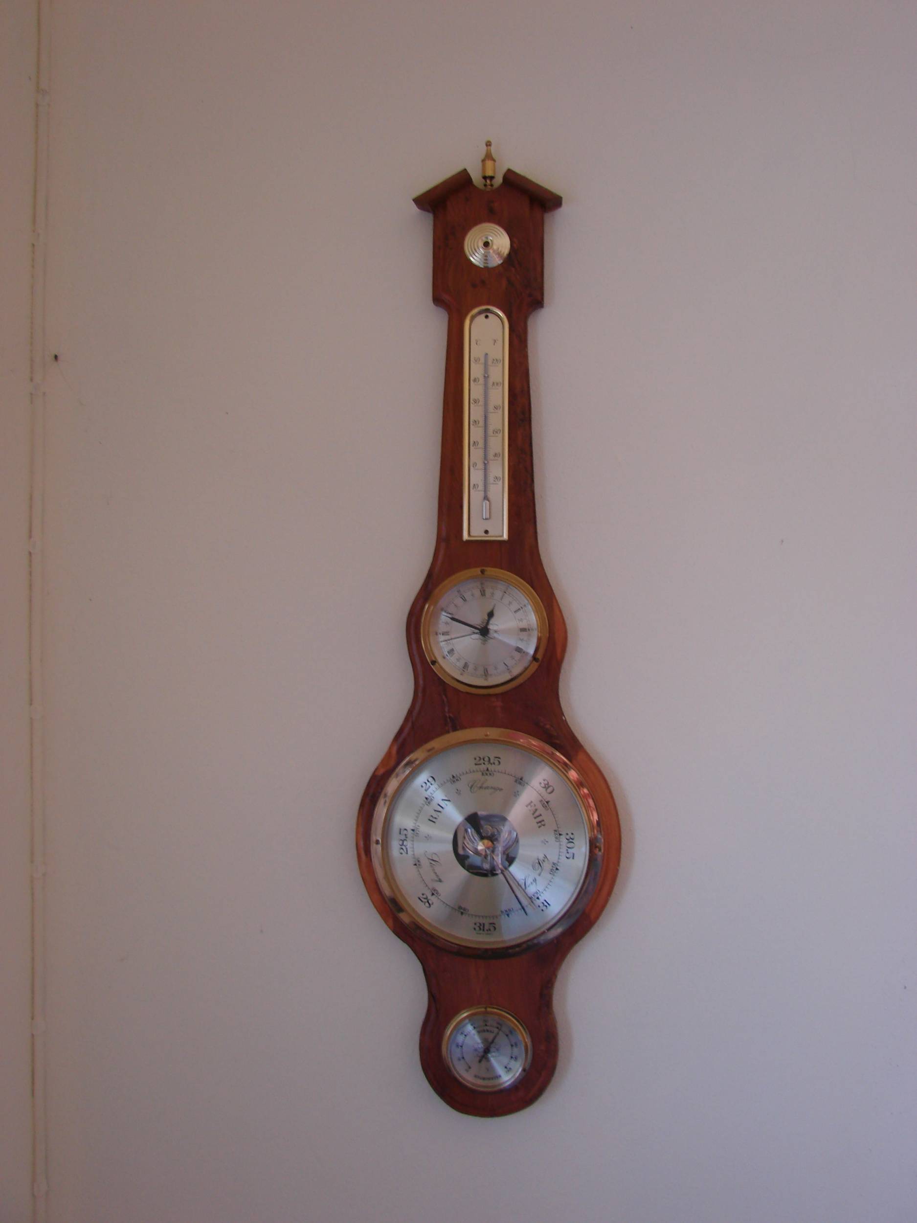 Banjo Barometer in Yew