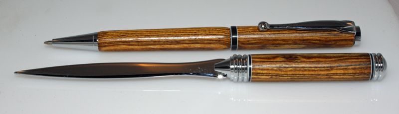 Bocote Letter Opener and Slimline Pen