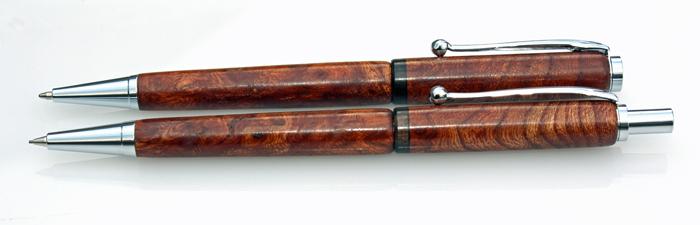 Burr Elm Pen and Pencil Set