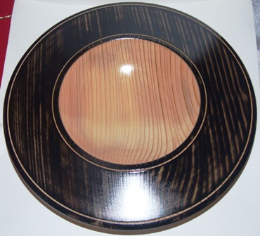 cedar platter approx 10'' diam.