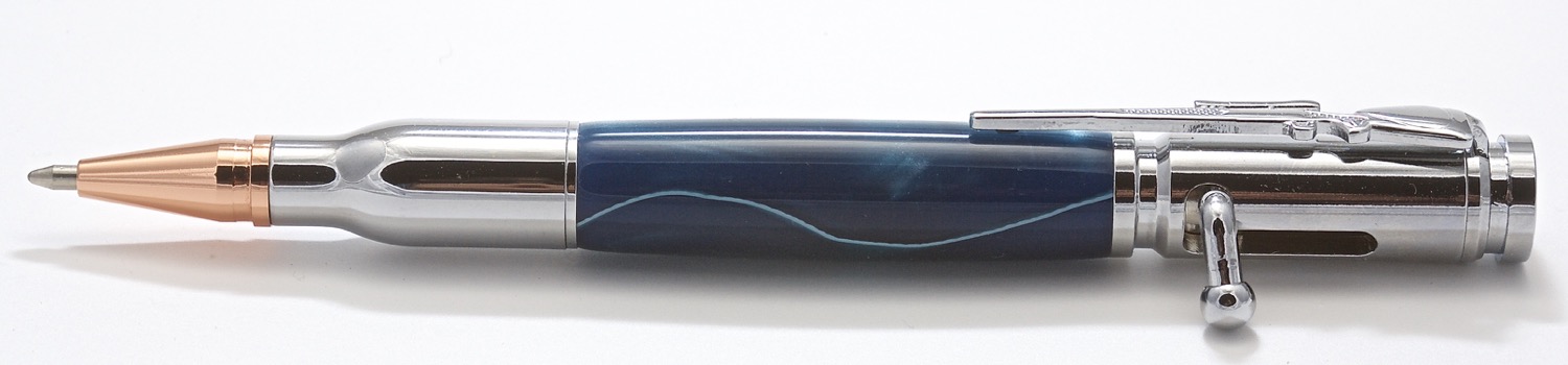 Chrome Bolt Action Thin Blue Line