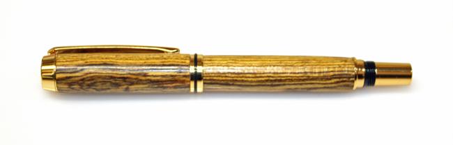 Hand Turned Bocote Gentlemans Fountain Pen