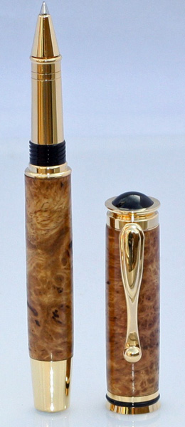 Jr_Retro_Gold_Plated_Rollerball_Made_From_Brown_Mallee