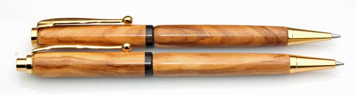 Olive Wood Pen and Pencil Set