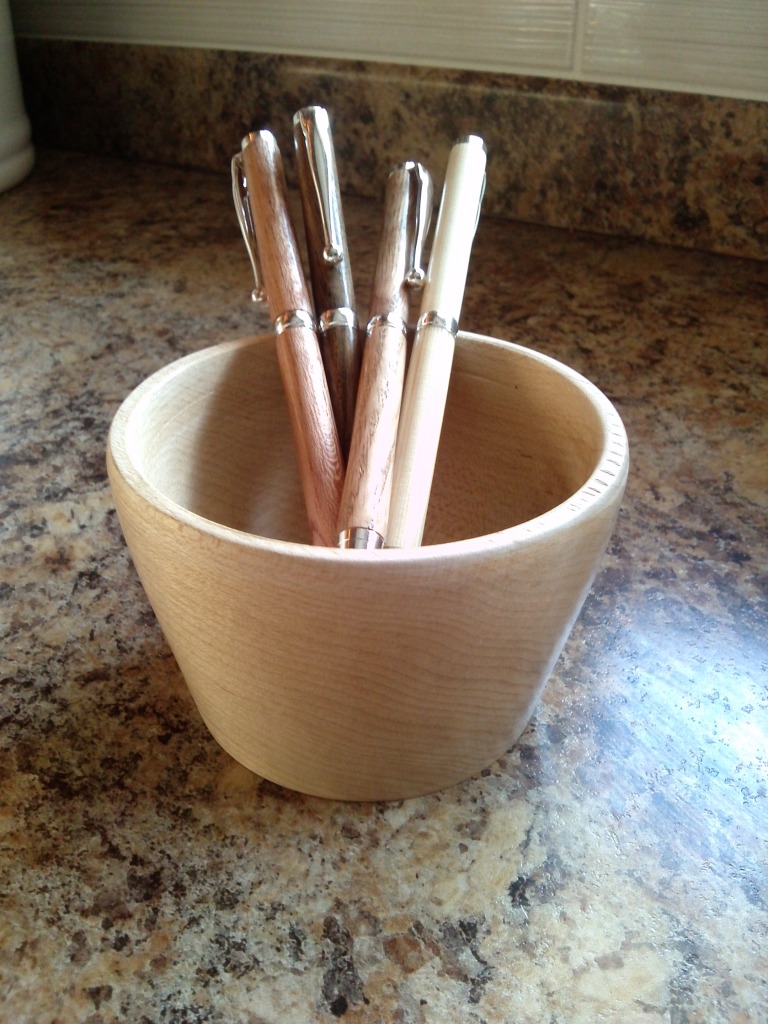 Pens and bowl