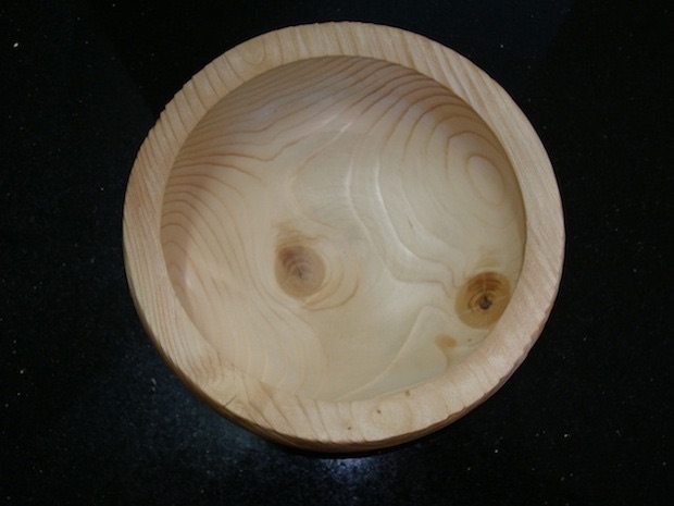 Pine bowl top view