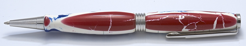 Platinum Streamline with Red, White and Blue