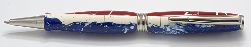 Platinum Streamline with Red, White and Blue