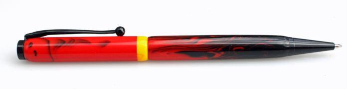 Red and Black Resin Pen Blank