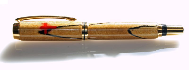 Red Cross Inlay on a JR Gentlemens Pen