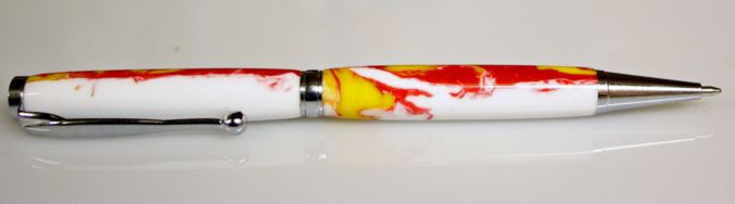 Red White and Yellow PR Casting Pen