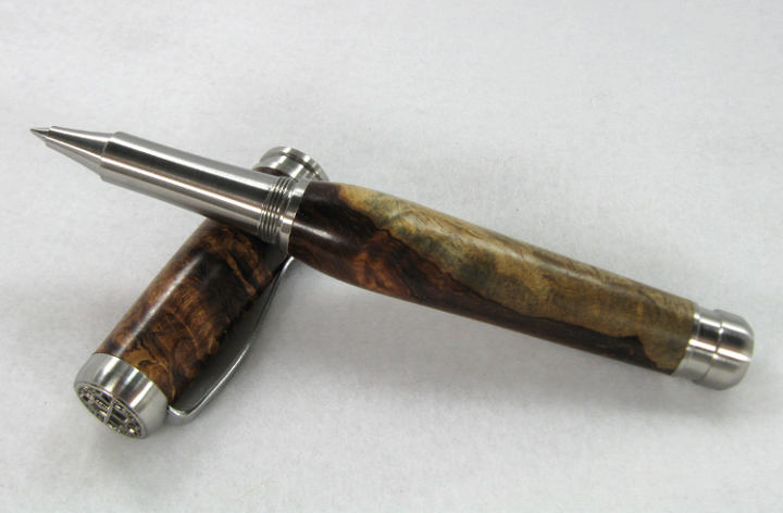 Rosewood Burl on Marksman Eagle Rollerball Kit