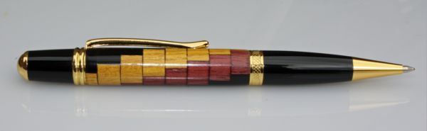 Segmented Gold Plated Sierra Pen