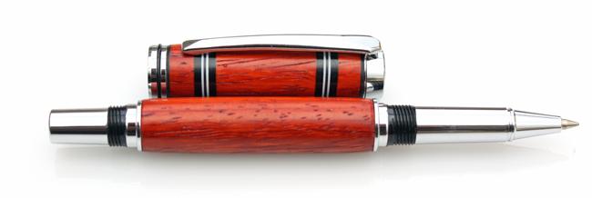 Segmented Padauk Rollerball Pen