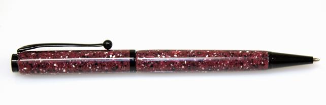 Slimline Pompii Red Corian Pen