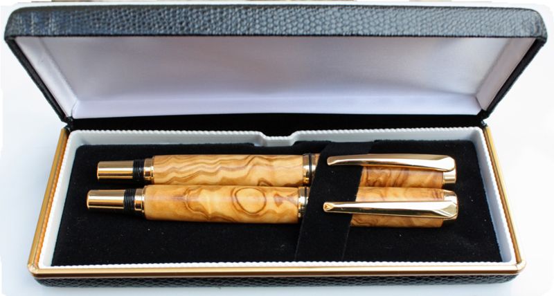 Spanish Olivewood Pen Set