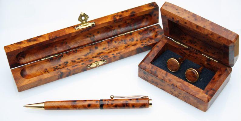 Thuya Burr Slimline Pen